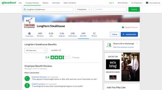 LongHorn Steakhouse Employee Benefits and Perks | Glassdoor