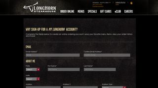 Online Registration | LongHorn Steakhouse