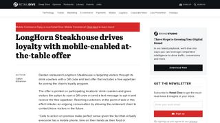LongHorn Steakhouse drives loyalty with mobile-enabled at-the-table ...