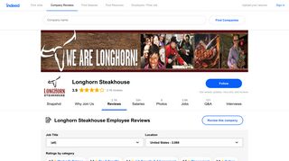 Working at Longhorn Steakhouse: 2,047 Reviews | Indeed.com