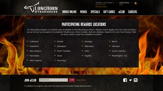 Participating Locations | Rewards | LongHorn Steakhouse Restaurants