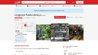 Longmont Public Library - 11 Reviews - Libraries - 409 4th Ave ...