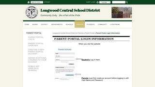 Parent Portal Login Information - Longwood Central School District