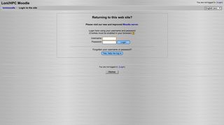 Loni/HPC Moodle: Login to the site