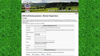 Online Golf Tee Time Booking System, Kirkby Lonsdale Golf Club ...