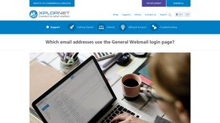 Which email addresses use the General Webmail login page? - Xplornet