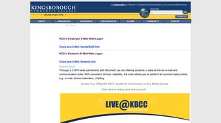 Kingsborough Community College - Webmail