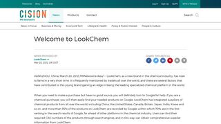 Welcome to LookChem - PR Newswire