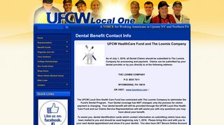 Dental Benefit Contact Info | UFCW Local One