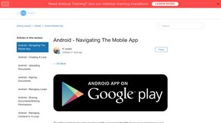 Android - Navigating The Mobile App – dotloop support