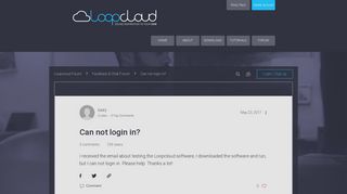 Can not login in? | Loopcloud Forum