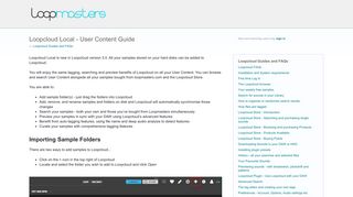 Loopcloud Local - User Content Guide – Customer Feedback for ...