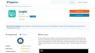 Loopio Reviews and Pricing - 2019 - Capterra