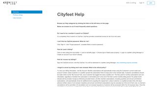 CityFeet.com Help Overview