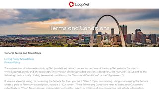 Terms and Conditions - LoopNet