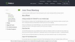 LoopUp Support | How to Join Meeting Online with LoopUp