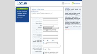 Become A Distributor - Welcome To Locus Telecommunications!