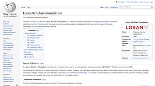 Loran Scholars Foundation - Wikipedia