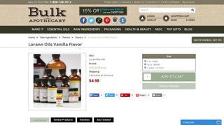 Lorann Oils Vanilla Flavor | Buy Wholesale From Bulk Apothecary