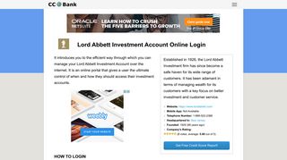Lord Abbett Investment Account Online Login - CC Bank