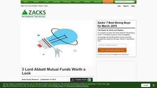 3 Lord Abbett Mutual Funds Worth a Look - September 10, 2018 ...