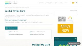 Lord & Taylor Card - Credit Card Insider