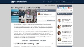 Lord & Taylor Credit Card Review (2019) - CardRates.com
