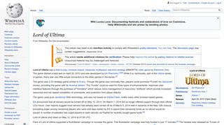 Lord of Ultima - Wikipedia