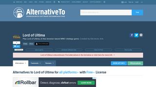 Free Lord of Ultima Alternatives - AlternativeTo.net