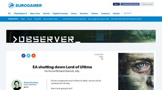 EA shutting down Lord of Ultima • Eurogamer.net