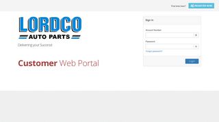 Lordco Customer Portal > Login