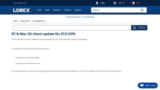 PC & Mac OS client update for ECO DVR | Lorex