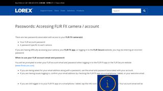 Passwords: Accessing FLIR FX camera / account - Lorex Support ...