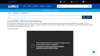 Lorex DDNS - Remote Viewing Setup | Lorex
