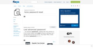 lorex password reset Questions & Answers (with Pictures) - Fixya