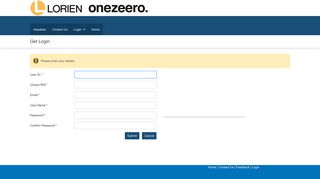 Lorien and onezeero. Online > login > get login