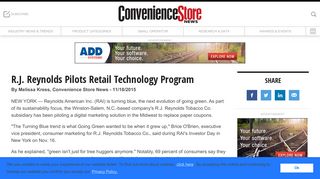 R.J. Reynolds Pilots Retail Technology Program | Convenience Store ...