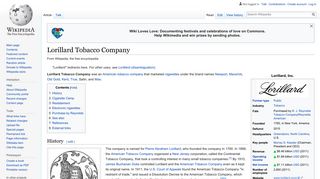 Lorillard Tobacco Company - Wikipedia
