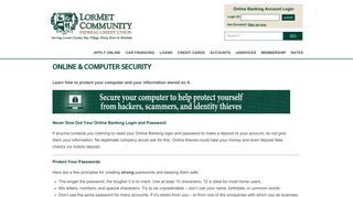 Online & Computer Security | LorMet Community Federal Credit Union