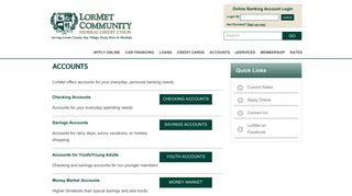 Accounts | LorMet Community Federal Credit Union