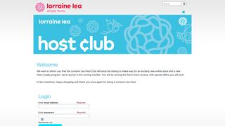 Lorraine Lea Host Club - Login