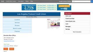 Los Angeles Federal Credit Union - Glendale, CA - Credit Unions Online