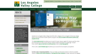 LACCD SIS Portal: Los Angeles Valley College