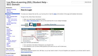 How to Login - Los Rios eLearning (D2L) Student Help - SCC Domain