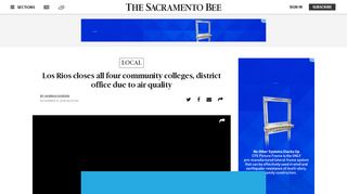 Los Rios closes all four community colleges, district office due to air ...