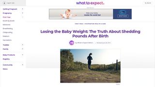 Losing Weight After Pregnancy - How to Lose Baby Weight | What to ...