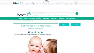 Best-ever tips to lose baby weight - Kidspot