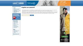 Password reminder - Lost Cousins - Putting Relatives In Touch