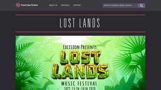 LOST LANDS presented by Excision - Front Gate Tickets