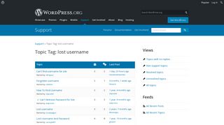Topic Tag: lost username | WordPress.org